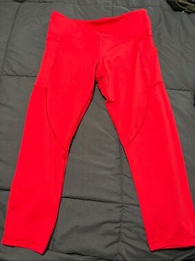 ZYIA Active Bright Red Performance Leggings